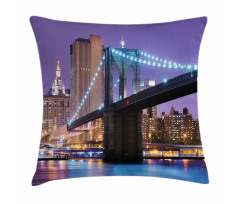 Bridge Towards Manhattan Pillow Cover