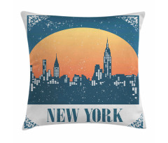 New York City at Sunset Pillow Cover