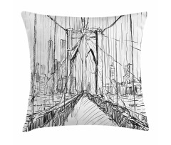 Creative Bridge Drawing Pillow Cover