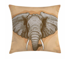 Wild Retro Elephants Pillow Cover