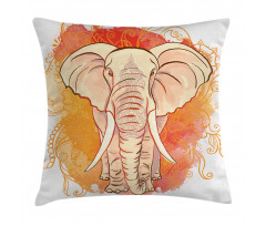 Eastern Elephant Pattern Pillow Cover