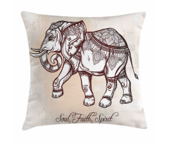 Boho Ethnic Elephant Pillow Cover