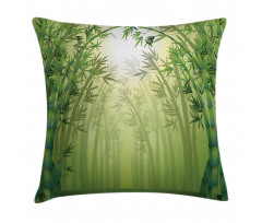 Bamboo Trees in Forest Pillow Cover
