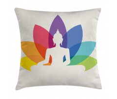 Colorful Lotus Flower Pillow Cover