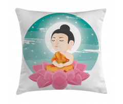 Meditation Lotus Art Pillow Cover