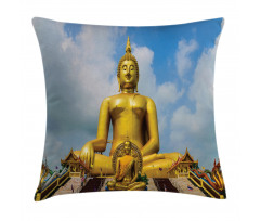 Thailand Ancient Flowers Pillow Cover