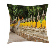 Ancient Statues in East Asia Pillow Cover