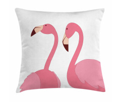 Exotic Pink Birds Animals Pillow Cover
