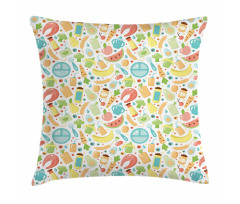 Baby Food Banana Watermelon Pillow Cover