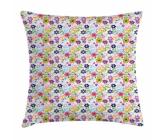 Colorful Translucent Flowers Pillow Cover