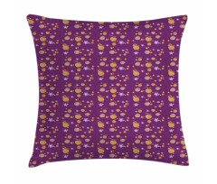 Flowers Leaves and Fruits Pillow Cover