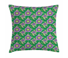 Hand Drawing Fruits Leaves Pillow Cover