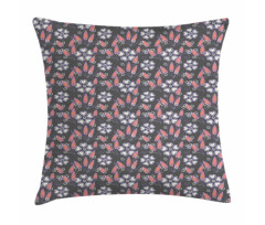 Floral Themed Shapes Art Pillow Cover