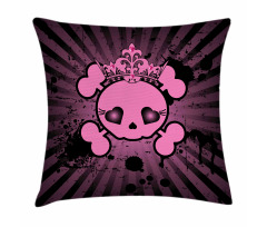 Skull Grunge Pop Art Pillow Cover