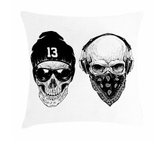 Funny Skull Band Pillow Cover