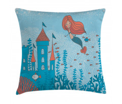Cartoon Castle Corals Pillow Cover