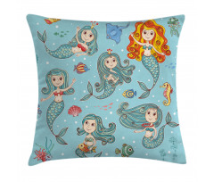 Marine Creatures Art Pillow Cover