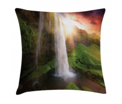 Sunset Sky in Iceland Pillow Cover