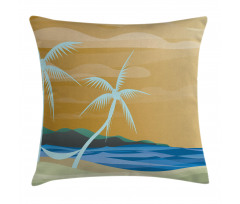 Sandy Exotic Beach Pillow Cover