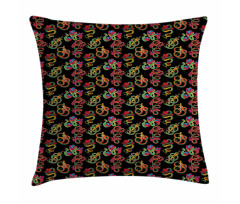 Colorful Ornamental Snakes Pillow Cover