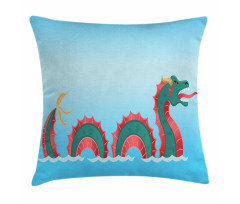 Sea Monster in the Ocean Pillow Cover