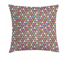 Colorful Vintage Triangles Pillow Cover