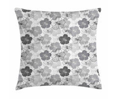 Vintage Hibiscus Flowers Pillow Cover