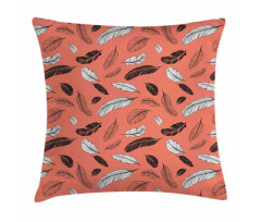 Bohemian Hand Drawn Feathers Pillow Cover