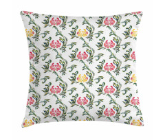 Leafy Flourishes Ornaments Pillow Cover