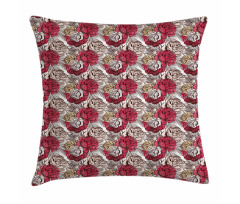 Close up High Detailed Roses Pillow Cover