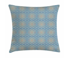 Aquatic Tones Flowers Art Pillow Cover