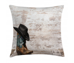 Rodeo Cowboy Grunge Hat Pillow Cover