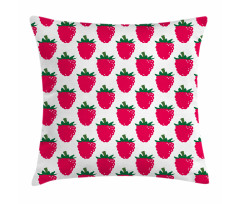 Repetitive Raspberries Design Pillow Cover