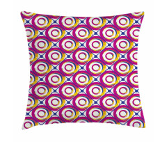 Colorful Hip Circles Swirls Pillow Cover