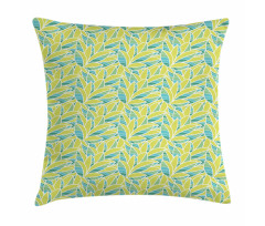 Rhythmic Vivid Leaves Art Pillow Cover