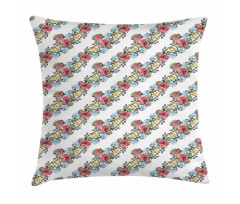 Summer Composition Flowers Pillow Cover