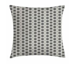 Checkered Striped Motif Pillow Cover