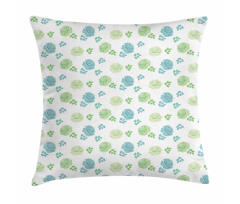 Art Rose Flowers and Leaves Pillow Cover