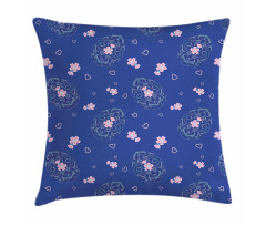 Easter Eggs Flowers Hearts Pillow Cover