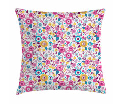 Flowers as Colorful Pillow Cover