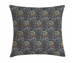 Dots and Flourish Shapes Pillow Cover