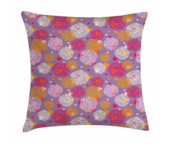 Blooming Flowers and Hearts Pillow Cover