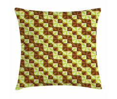 Bicolor Geometric Blossoms Pillow Cover