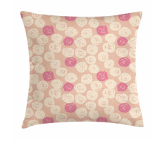 Grunge Rose Petal Rounds Pillow Cover