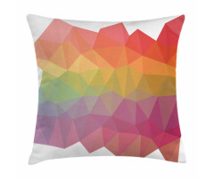 Retro Rainbow Colors Poly Pillow Cover