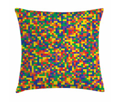 Vivid Motley Pixel Pillow Cover