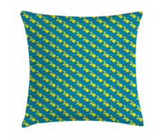 Citrus Motif Zigzag Backdrop Pillow Cover