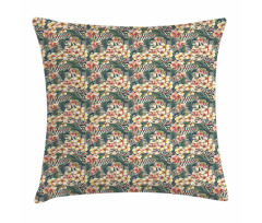 Detailed Exotic Flowers Pillow Cover