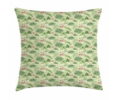 Various Leaves and Flowers Pillow Cover