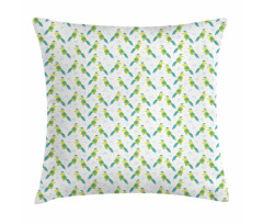 Cuckatoo Palm Leaves Hearts Pillow Cover